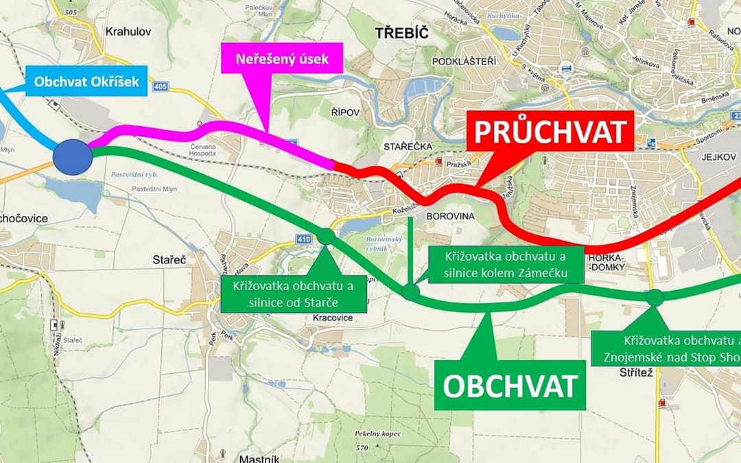 Obchvat Okříšek - Obchvat Třebíče