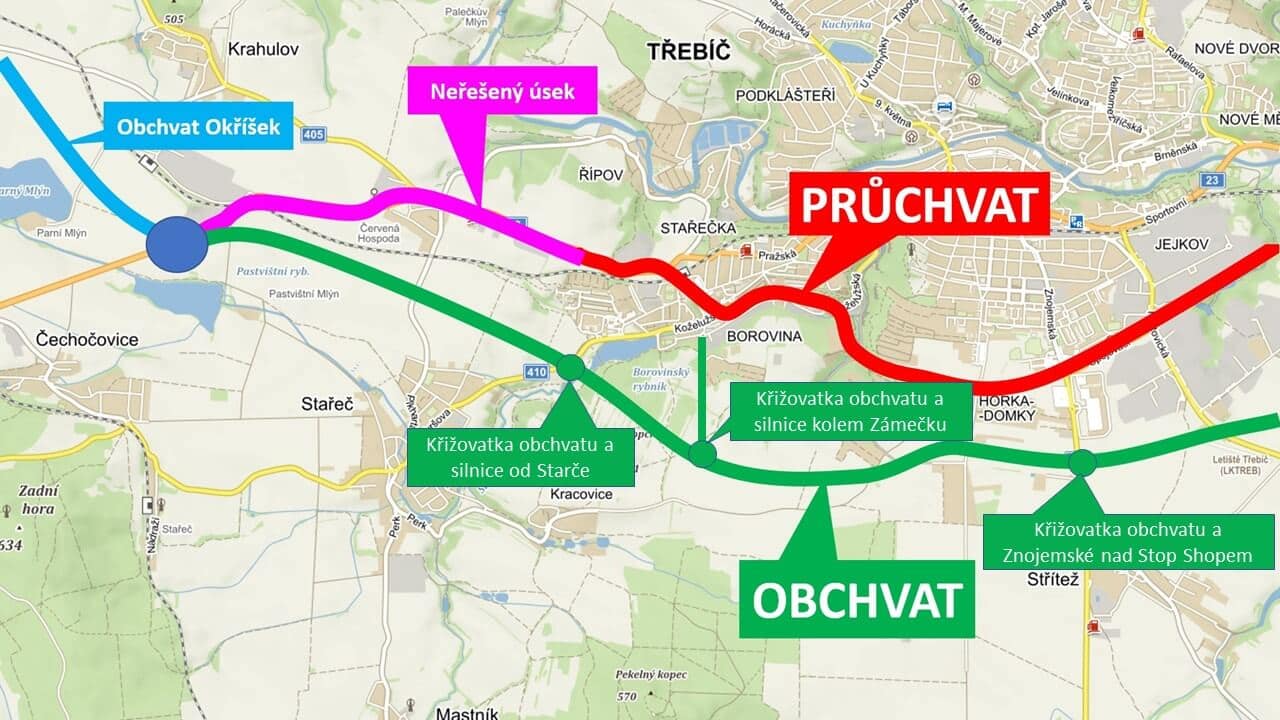 Obchvat Okříšek - Obchvat Třebíče