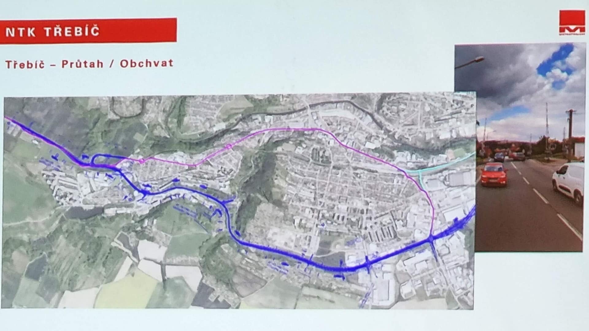 Varianty přepravy nadměrných nákladů Třebíčí - průchvat nebo průtah Průchvat - intenita dopravy