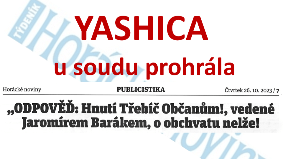 YASHICA u soudu prohrála